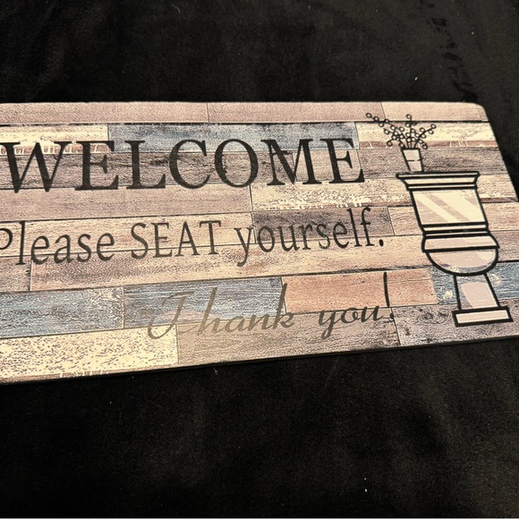 Other - Rustic Bathroom Sign with Cute and Funny Design.